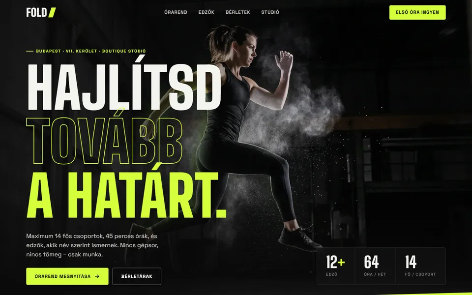 FOLD – boutique fitness stúdió – előnézet