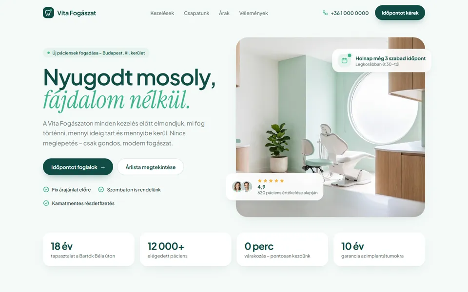 Vita Fogászat – fogászati és esztétikai klinika – előnézet